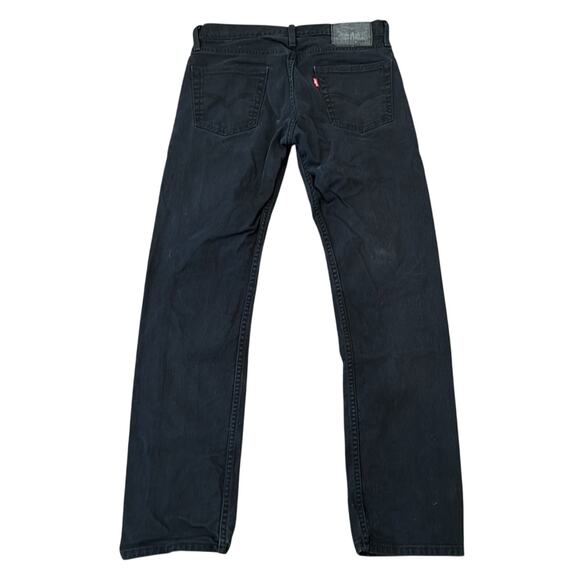 Levi's Men's 513 Slim Straight Jean Black Size 30x32 - Picture 3 of 9